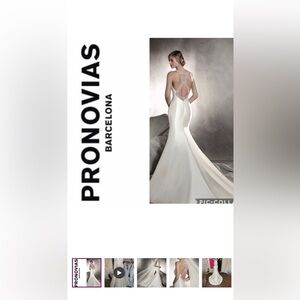 Pronovias Agnes Ivory Mikado Silk Wedding Dress